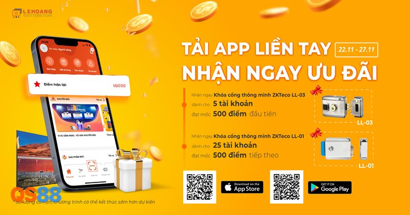 Tải App QS88 - Kiểm tra kết nối, dung lượng và thiết bị